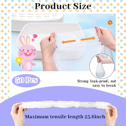 BNOSDM 50 PCS Rabbit Cage Liners Disposable Guinea Pig Cage Liner Hamster Tray Liner Plastic Small Animals Bedding Waste & Litter Pan Bag Universal Toilet Film for Bunny Hedgehog Ferret Rat - color: Transparent-50 Pcs