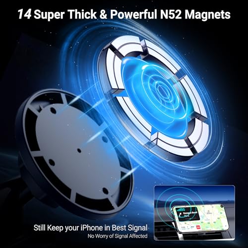 PROfezzion 2-Pack Magnetic Car Vent Mount Holder Compatible with MagSafe - style: Car Air Vent (2-Pack)