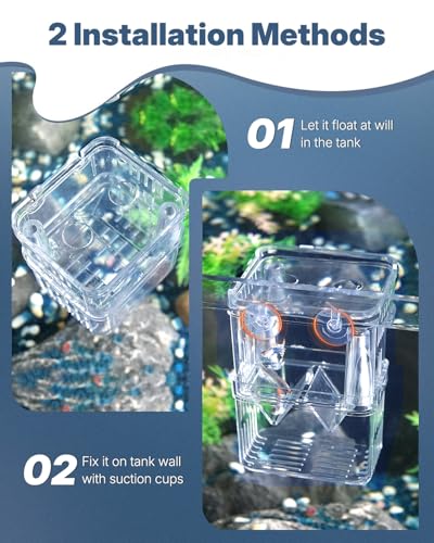 Pawfly Small Aquarium Fish Breeding Box for Fry Hatchery, Shrimp & Aggressive Fish Isolation - size: Small
