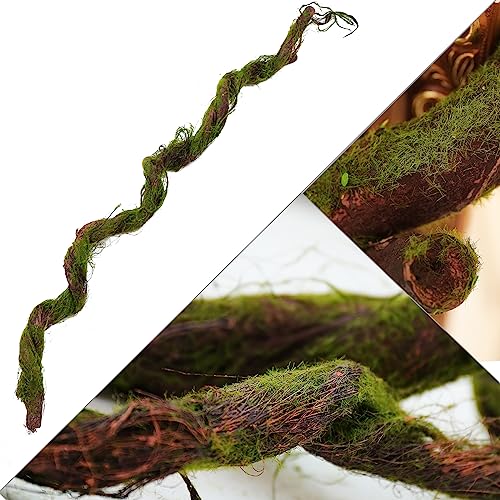 74.8" Thick Fake Tree Trunk Branches Wall Moss Twig Hanging Vine | Large Cherry Blossom Artificial Room Ceiling Plants Wood Twigs Rattan for Garden Wedding Halloween Outdoor Jungle Decoration - size: 6ft 3in