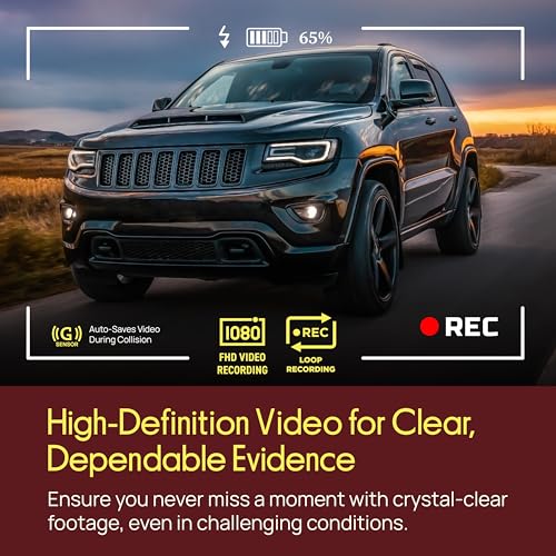 Pyle Dash Cam Rearview Mirror - 4.3” DVR Monitor Rear View Dual Camera Video Recording System in Full HD 1080p w/Built in G-Sensor Motion Detect Parking Control Loop Record Support - PLCMDVR49