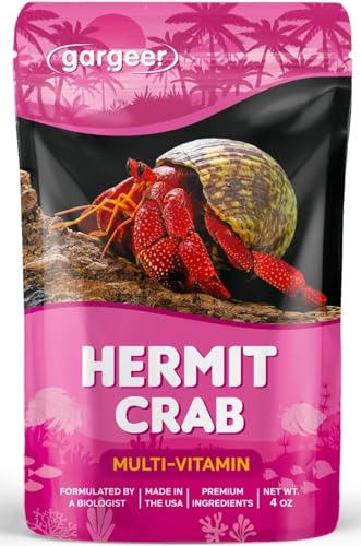 Gargeer 4oz Hermit Crab Multi-Vitamin Supplement. Premium Trace Minerals, Promote Growth, Exoskeleton Formation, Support Molting Process. Enjoy! - size: 4 Ounce (Pack of 1), style: Multi-Vitamin