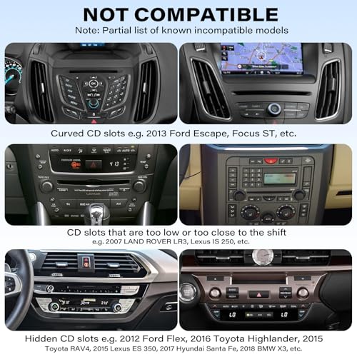 1Zero CD Slot Mount for Garmin GPS Navigator, 17mm Ball Mount Adapter