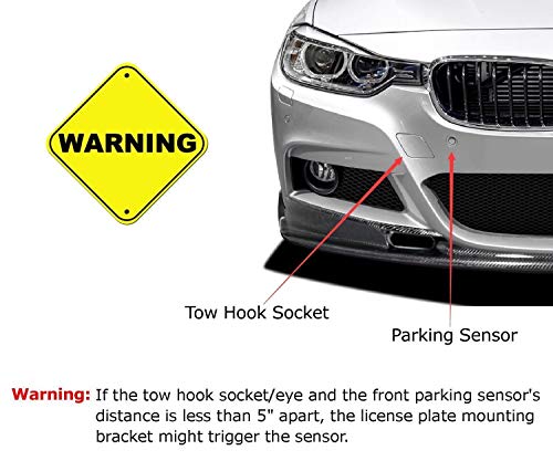 iJDMTOY Tow Hook License Plate Mounting Kit for MINI 2010-16 R60 Countryman