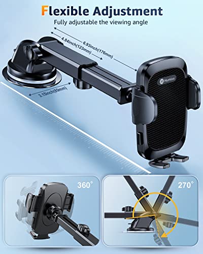 Phone Mount for Car [Military-Grade Super Suction] Universal Hands-Free Phone Holder for Dashboard Windshield Air Vent for iPhone 17/16 Pro Max Air Plus Samsung All Phones - size: Holder+Dash+Vent+Windshield
