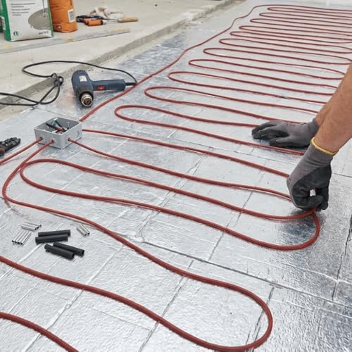 12K 33Ω Carbon Fiber Heating Wire 3mm x 20m - Far Infrared Silicone Rubber Cable for Floor Heating & Electric Blankets, 200℃ High Temperature