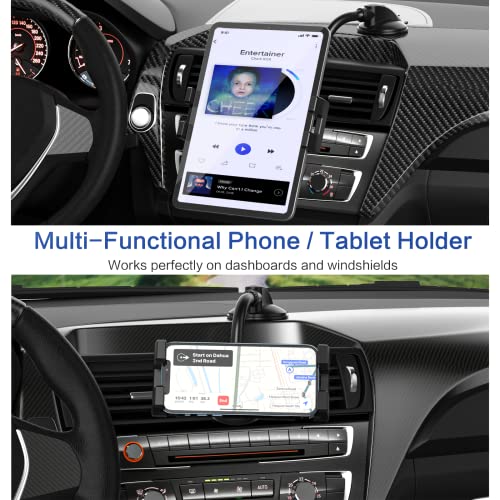 Car Dashboard Tablet Holder, Gooseneck Car Dash Tablet Mount Suction