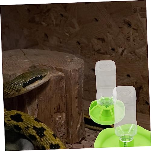 BESTonZON 2-Pack Reptile Feeding Dish Water Bowl Set Plastic Tortoise Food Holder Drainage Suitable for Lizards Bearded Dragons and Aquatic Pets