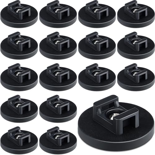Yookeer 15 Pcs Magnetic Zip Tie Mount Cable Clips Black, 43 mm - size: 43 mm