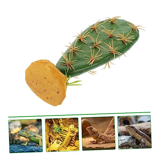 Reptile Plants for Habitat Fake Cactus Decor Plastic Resin Tank Plant Prop