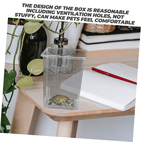 Abaodam 3Pcs Reptile Feed Bins Spider Enclosures with Ventilation for Snails Tarantulas and Other Creatures Habitat Box for Pet Observations