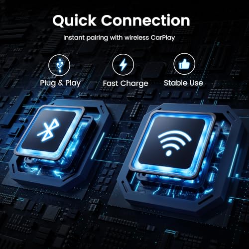 Mini Wireless CarPlay Adapter for iPhone - Fast Auto-Connect, Wide Compatibility, Plug & Play