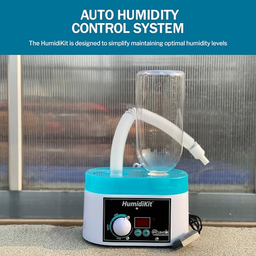 HumidiKit™ with Digital Hygrostat - Auto Humidifier with 1L Water Bottle - Humidity Controller for All Types of Eggs - Automatic Humidity System Compatible with Most Incubators