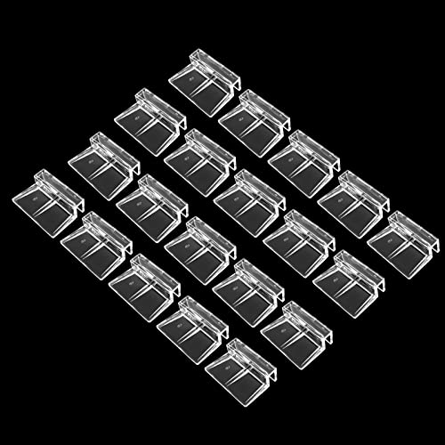 20 Pack Aquarium Lid Clips DIY Aquarium Lid Holder Clear Acrylic Fish Tank Support 6MM Aquarium Glass Holder(6MM) - size: 6MM