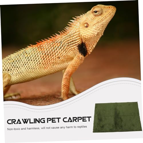Reptile Carpet Terrarium Liner Moisture Retaining Faux Grass Mat for Snakes Tortoises and Frogs Easy-Clean Substrate for Terrariums - size: 60.00X40.00X0.50CM