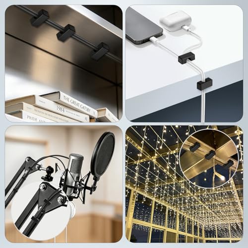8 Pack Magnetic Cord Holder, Large Cable Clips, Strong Magnet Cable Holder