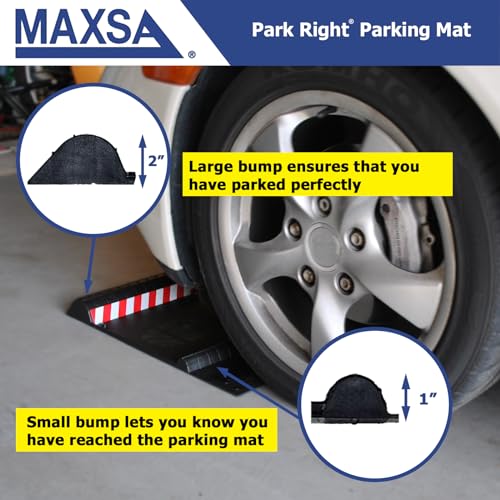 Maxsa 37358 Park Right 21.5" x 11" x 2" Parking Mat, Black - color: Black