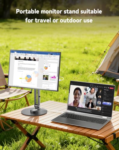 Jakeko Magnetic Portable Monitor Stand VESA Mount 75mm Travel 360° Swivel - size: Up to 18.5''