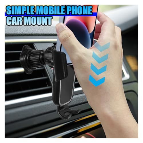 YoRise Car Phone Holder Mount for Air Vent, Universal 360° Rotation Auto Air Vent Cell Phone Holder with Wider Clamp & Metal Hook, Automobile Phones Stand Cradle for All Smartphones (Black)