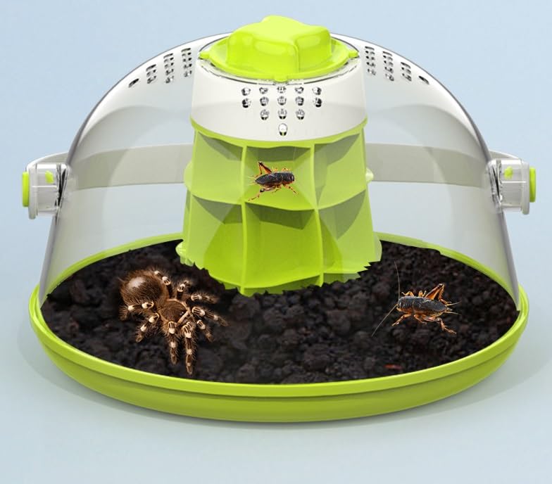 Snail Observation Terrariums Breeding Box, Round Snail Habitat Starter Terrarium Kit, Snail Feeding Box, Ideal for Snails, Beetles, Spiders, Small Reptile Insect Feeding bin Ecological Box