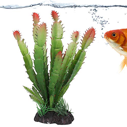 Reptile Plants Succulent, Reptiles Habitats Decoration Home Decor for Fish Aquarium Landscape, Simulation Plastic Cactus Plant Terrarium, Reptiles Habitats Decoration