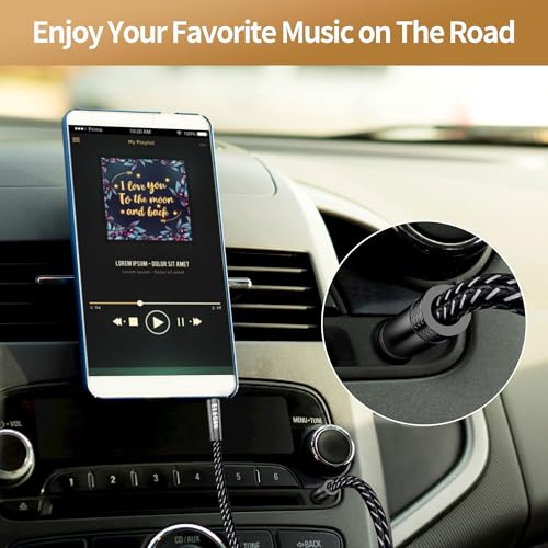 Elecan 3.5mm AUX Cable 20 Ft (Hi-Fi Sound-Zinc Alloy Case-OD 3.5MM-Ultra Slim&Soft) Auxiliary Stereo Audio Cable Braided 1/8 inch 3.5 mm AUX Cord for Headphones,Car,Home Stereos, Speaker,Phones - size: 20FT-1PK, style: Straight to Straight