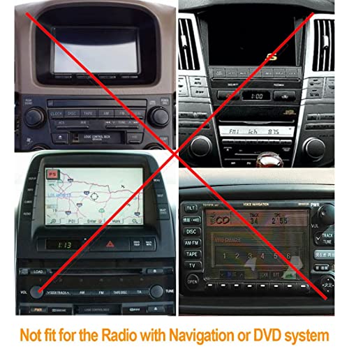 Car Stereo Transmitter Build-in Bluetooth 5.0 with USB & AUX Input Hands-Free Calling Adapter for Toyota Corolla 2005-2011, RAV4 2003-2011, Avensis 2003-2011, Tacoma 2004-2008 - style: For No Navigation