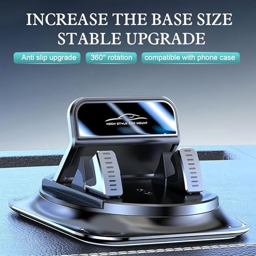 Dashboard Navigation Bracket, 360 Degree Rotation Automotive Phone Holder, Universal Self-Adhesive Non-Slip Car Phone Holder, for Most Cars (Black)
