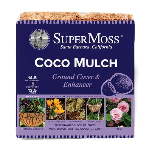 SuperMoss (23248) Coco Mulch, Mini Bale (0.6 ft3), Natural Brown - size: Mini Bale (0.6 ft3)