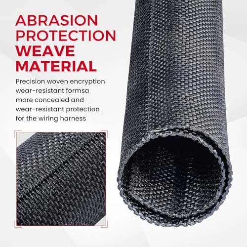 1/2"-54ft Automotive Mesh Woven Wire Sheathing Split Wire Loom - style: 1/2" - 54 Feet