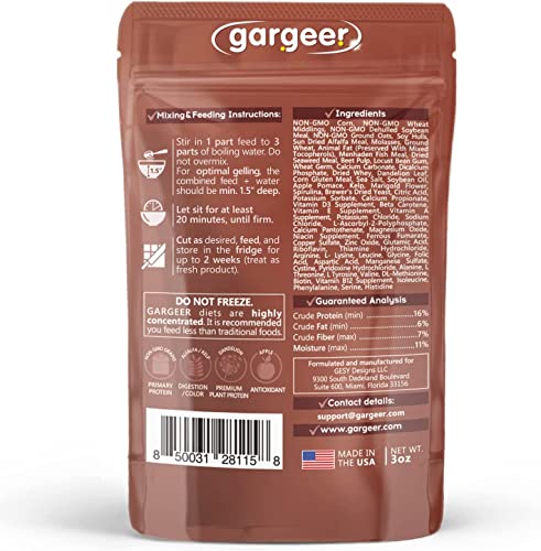 Gargeer Bugs and Insects Food. Complete Gel Diet for Roaches, Crickets, Worms, Dubia, Fly, etc. Made in The USA, Using Premium Nutritional Ingredients. 3oz Powder Turns into 1 Pound of Ready Food. - size: 3 Ounce (Pack of 1)