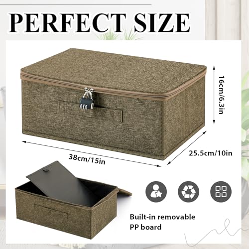 Briwooody Discreet Lockable Toy Bag,Coffee,15 X 10 X 6.3 In - color: Coffee, size: 15 x 10 x 6.3 Inch