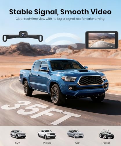 AUTO-VOX 5“ Wireless Backup Camera with 1080P Dual-Channel Monitor - size: 5 inch-USB-Single Cam