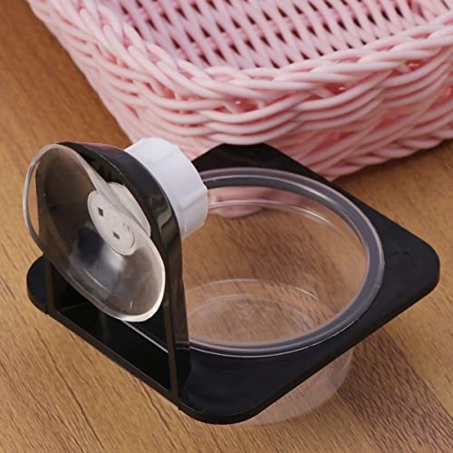 Scicalife Reptile Food Water Bowls with Suction Cups 4-Pack Durable Terrarium Feeding Ledges for Geckos Lizards Fits Glass Acrylic Tanks Space-Saving Easy to Clean