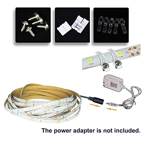 Water-Resistance IP65, 12V Waterproof Flexible LED Strip Light, 16.4ft/5m Cuttable LED Light Strips, 300 Units 3528 LEDs Lighting String, LED Tape(Green) Power Adapter not Included - color: 1*16.4ft 3528 Green