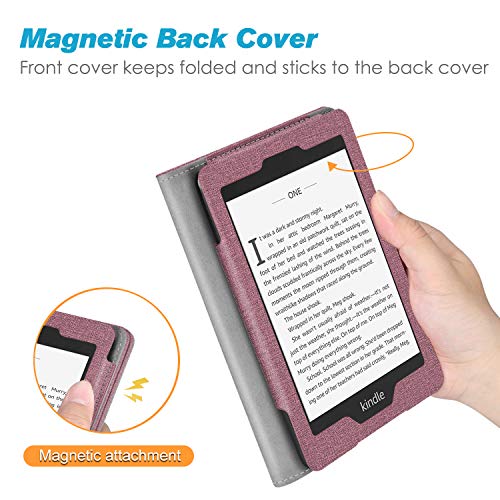 Fintie Stand Case for 6" Kindle Paperwhite 10th Gen 2018, Plum - color: Plum