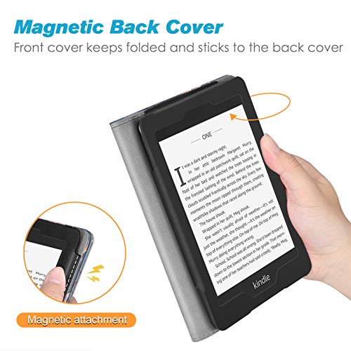Fintie Stand Case for 6" Kindle Paperwhite 10th Gen 2018, Blooming Hibiscus - color: blooming hibiscus