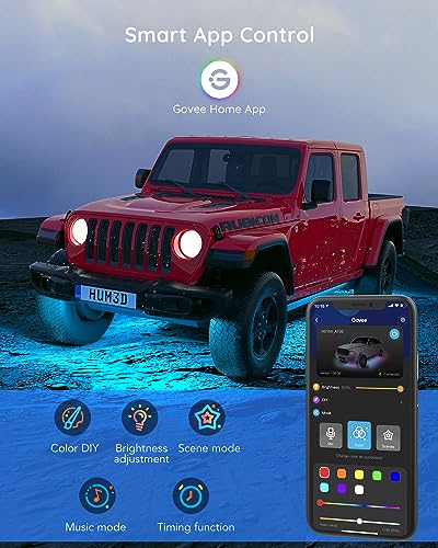 Govee Underglow Car Lights, 4pcs, RGBIC, Smart LED Lights, App Control