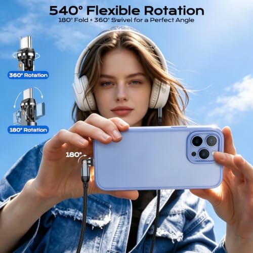 540° Rotating USB C to 3.5mm AUX Cable for Car 3.3FT, Type C to Audio Cable