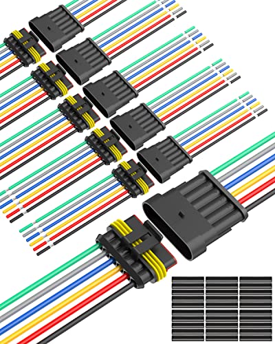 NAOEVO 6 Pin Connector Waterproof, 16 AWG 6 Wire Connectors, 6 Kits - size: 6 Pin