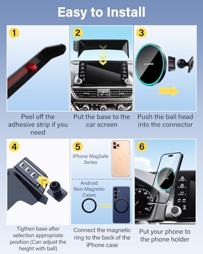 SKYLOTEC 15W Magnetic Charger Phone Holder for Mercedes-Benz GLC 2020-2022