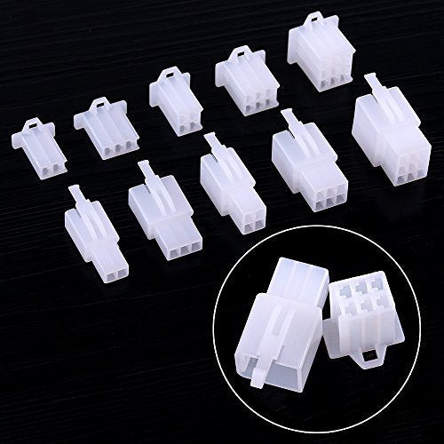 Glarks 580Pcs 2.8mm Pitch 2 3 4 6 9 Pin Wire Connectors Housing Terminal, Male & Female Plug Housing and Pin Header Crimp Wire Terminals Connector Assortment Kit for Motorcycle, Bike, Car, Boats