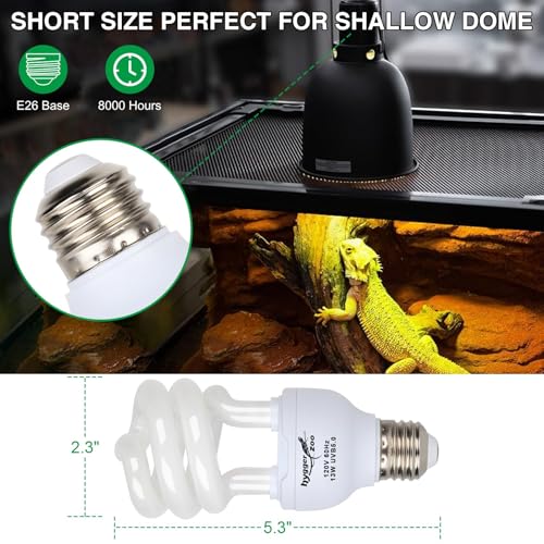 UVB Bulb 5.0 UVA UVB Reptile Light Bulb, 13W UVB Light for Reptiles UVB Lamp for Turtle Frog Snake Chameleon Ball Python Iguana Tank - size: 5.0 13W