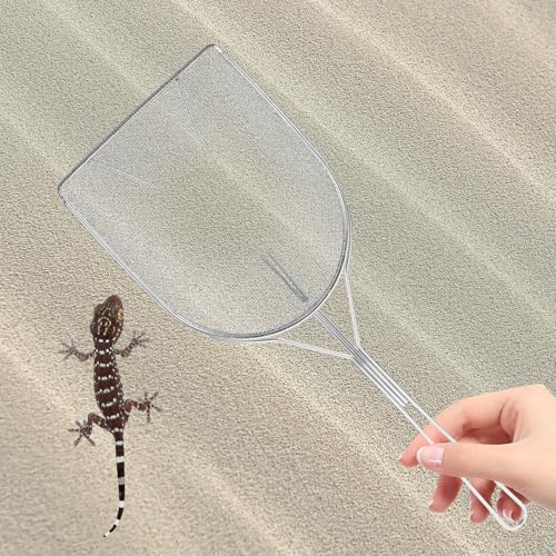 Abaodam Reptile Sand Shovel Stainless Steel Sifter with Fine Mesh for Terrarium Substrate Cleaning and Waste Removal, Sturdy Sand Scoop for Tortoise, Lizard, Gecko, and Snake Habitat