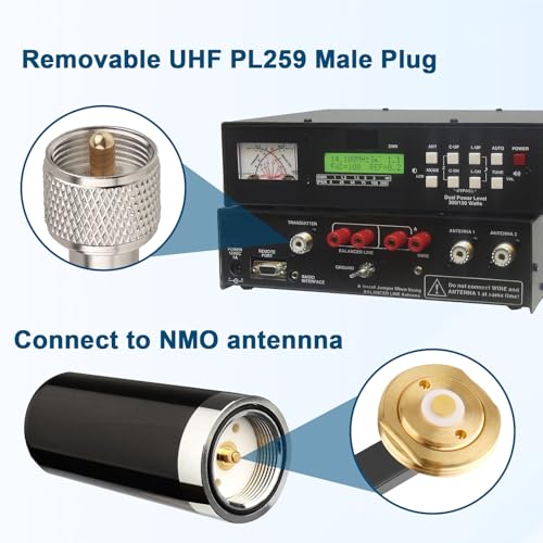 MOOKEERF NMO Antenna Cable,25FT Low Loss RG58 Coaxial CB Antenna Cable Extension with NMO and Removable UHF PL259 Male Connector for VHF/UHF/CB Radio - size: 25FT