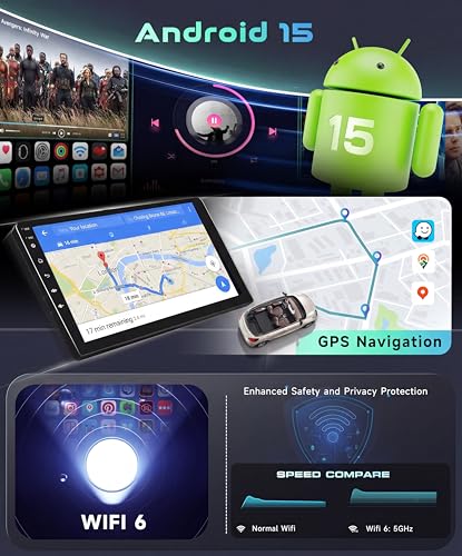 5/6GWiFi 8Core Qualcomm 4G+64G,Radio for Toyota RAV4 2007-2011 Radio Android Car Stereo 5.1Bluetooth,Wireless Carplay,DSP Hi-Res,Android Auto,9‘’ 1280P IPS Touch Screen,Cooling Fan,GPS,FM/RDS,Camera