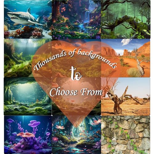 Reptile Tank Backdrop Sunset Desert Terrarium Background Saguaro Cacti Silhouetted Against Sunset Sky Rugged Terrain Vibrant Desert Colors Jungle Landscape Tank Backdrop 24x12in - color: Cacti Green, size: 24(W)x12(H)inches/ 60(W)*30cm(H)