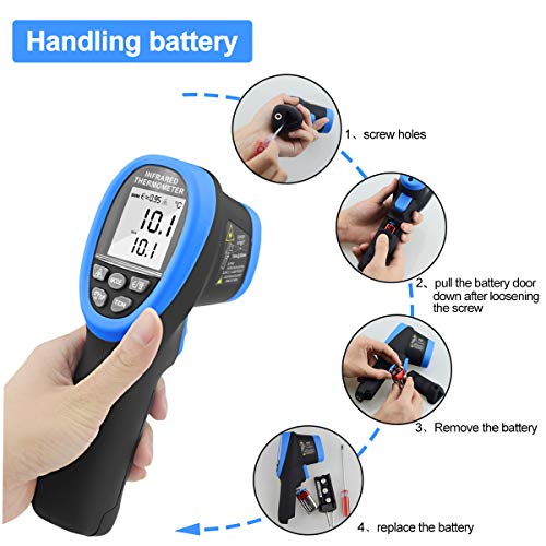 High Temp Infrared Thermometer -58℉~2732℉ Forge Thermometer 30:1 Digital IR Temperature Gauge,Non-Contact Pyrometer for Kiln,Forging,Engine,Industry and Home Repair. - color: AP-2732 Blue
