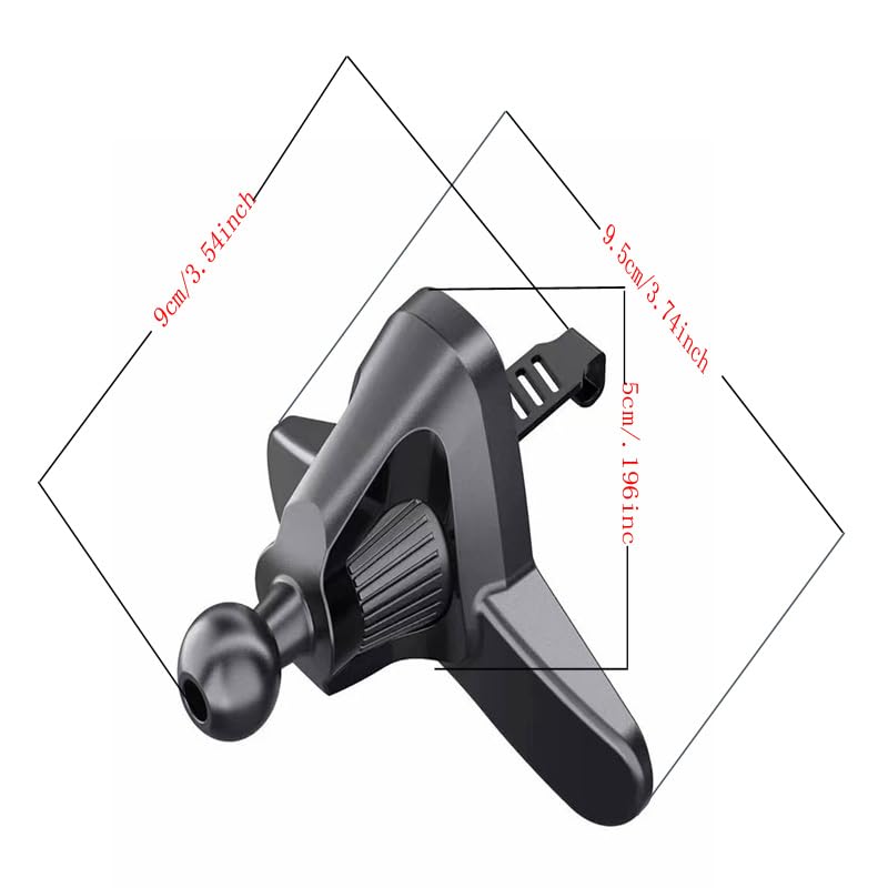 Universal Air Vent Clip Car Phone Holder, Black, 2 PCS - style: 2