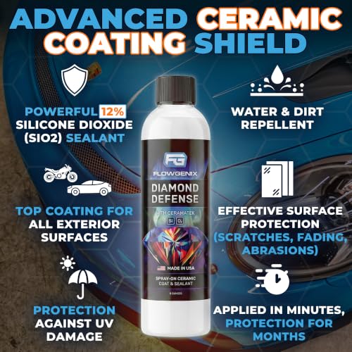 Ceramic Coating Cars & Motorcycles Spray - SiO2 UV Protect - 8oz - color: Ceramic Coating 8oz